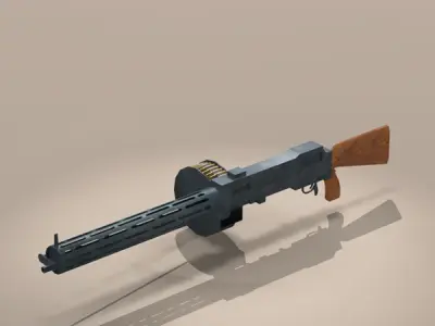LMG14 machine gun 3D model purchase