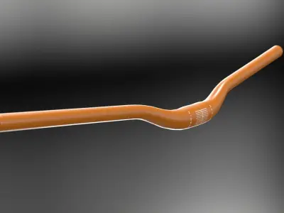 Marin MTB Handlebars blue orange Low-poly 3D model