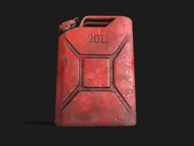 Jerrycan gas can Low-poly 3D model order