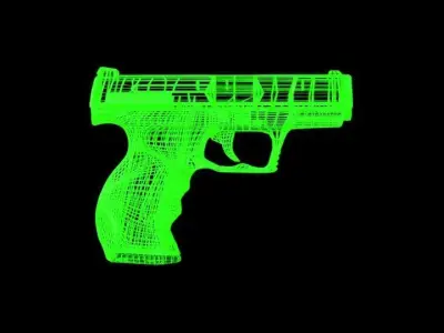 P99 Handgun Low-poly 3D model