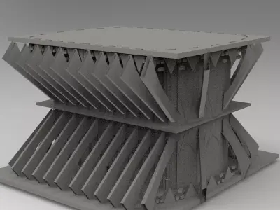 Cathedral airship center 4 3D model