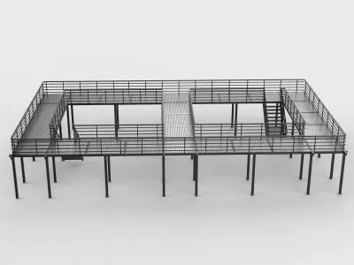 industrial metal platform 3D model