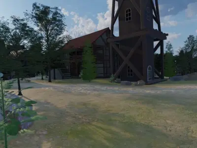 Scenic River Village 3D model
