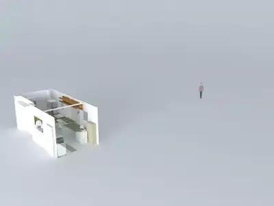 Workshop 4 empty room with person in it 3D model