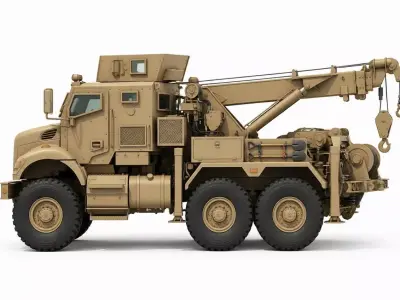 Military Armored Recovery Vehicle 3D model