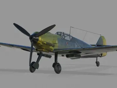 Messerschmitt Bf 109 3D model 7