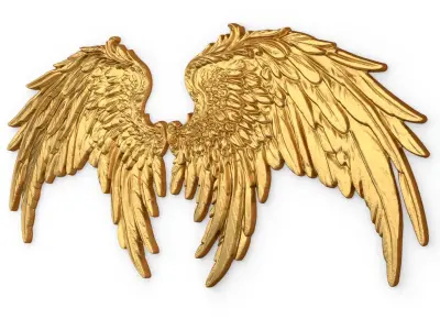 Wings Printable carved decor 10 3D model