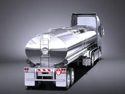 Volvo FH16 Globtrotter Tanker 2013-2015 VRAY 3D model