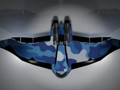 Fighter Jet Free low-poly 3D model