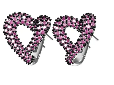 Antique Heart Earring 3D print model