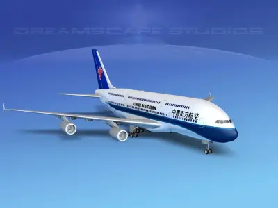 Airbus A380-800 China Southern  3D model