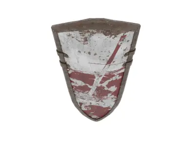 Wooden shield 3D model