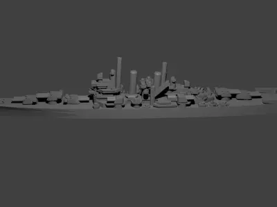 US St Louis Class Cruiser Warship 3D print model