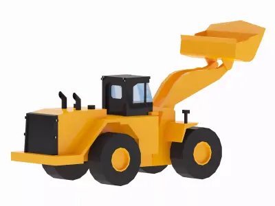 Loader Construction L929 Simplified Low-poly 3D model
