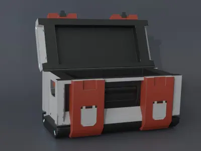 Simple sci fi box Low-poly 3D model