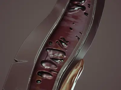 Homemade blade Low-poly 3D model