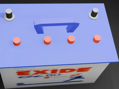 Car Battery  Low-poly 3D model