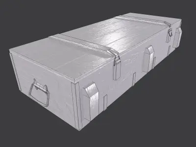Army Weapon Crate Low-poly 3D model