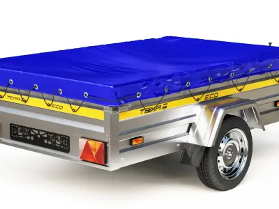 Automotive single-axle trailer TEMA Eco 2011 3D model