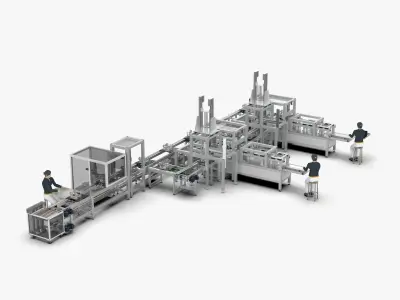 Automatic Soft Package Module Welding Line 3D model