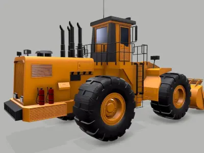 Industrial Vehicle Loader2 Low-poly 3D model