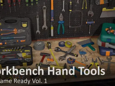 Workbench Hand Tools PBR Game-Ready Vol 1 Low-poly 3D model