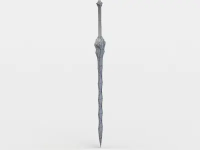 Sword Low-poly 3D model 14