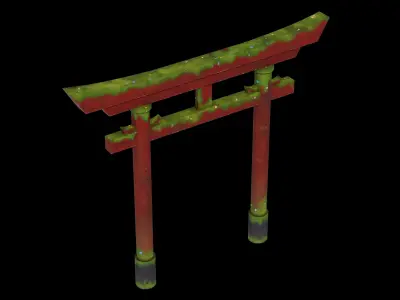 Torii Gate Low-poly 3D model