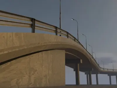 Highway bridge Free 3D model