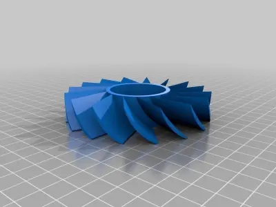Axial turbine wheel Free 3D print model