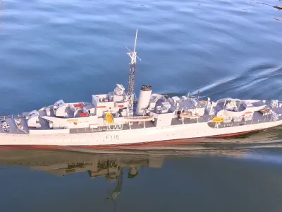 HMS Amethyst  Black Swan Sloop radio controlled working model 3D print model