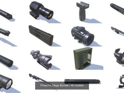 Firearms Mega Bundle 3D Model Pack