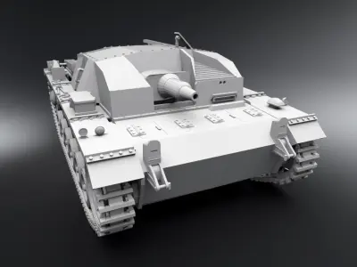 Stug III B scale model 3D print model