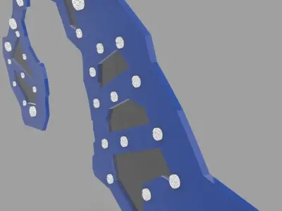 Guardabarro para 4runner adaptable Low-poly 3D model
