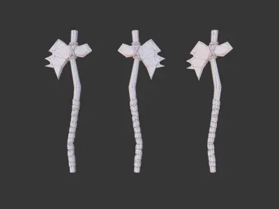 Axe Pack B Low-poly 3D model