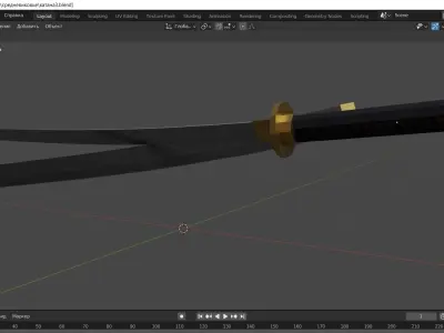 Katana samurai sword Free 3D model order