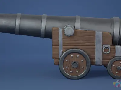 Stylized Cannon 3D model