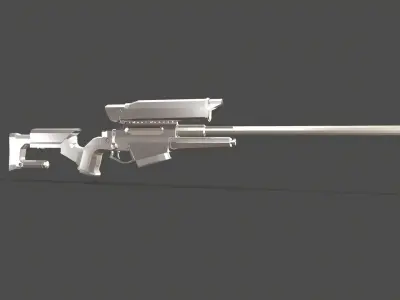 Sniper Gun  Low-poly 3D model