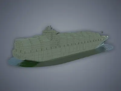 Cargo Ship COSCO and Tugboat 3D Model Pack