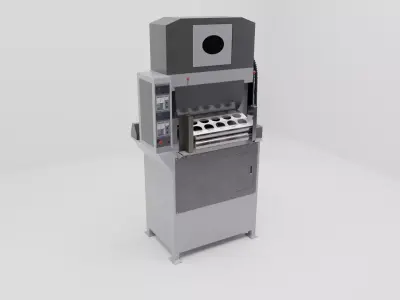 Industrial Hydraulic Punch Cutter Low-poly 3D model