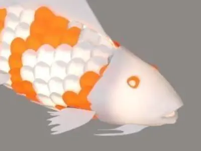 Japanese Style Fish Shape Lamp 3D model