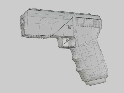 Gun ZX-56 3D model 4K textures Low-poly 3D model