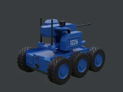 Armed Police Robot 3D model