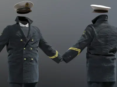 NAVY french soldier officer 3D model