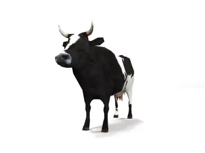 Lowpoly Cow Low-poly 3D model