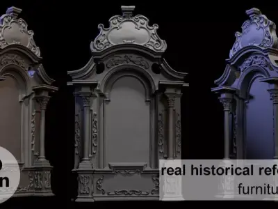 Furniture 028 wooden altar 3D print model