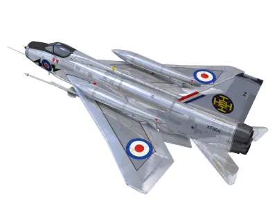 English Electric Lightning  F6 3D model