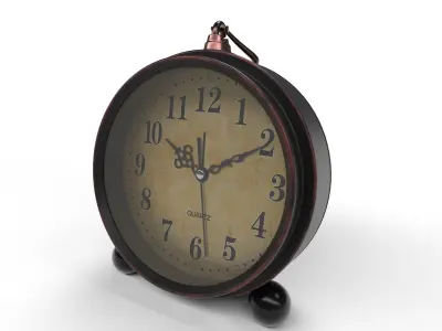 Vintage clock Low-poly 3D model