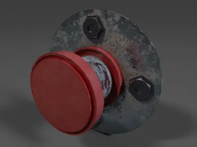 Emergency Stop Button  Low-poly 3D model