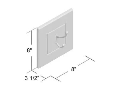 Berryman Square Wall Hook 3D model